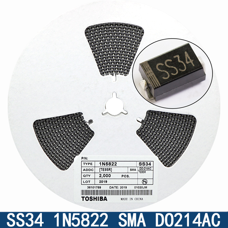 贴片肖特基二极体SS14/SS24/SS34/SS36/SS54/M7/1N5822 SMA整盘