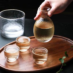 玻璃创意白酒酒具套装 舍里日式 家用小号酒杯子分酒器酒壶清酒杯壶