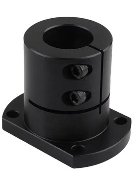 双切边法兰导向轴支座l钢制开口型光轴固定座标准加长STHWCB STHW