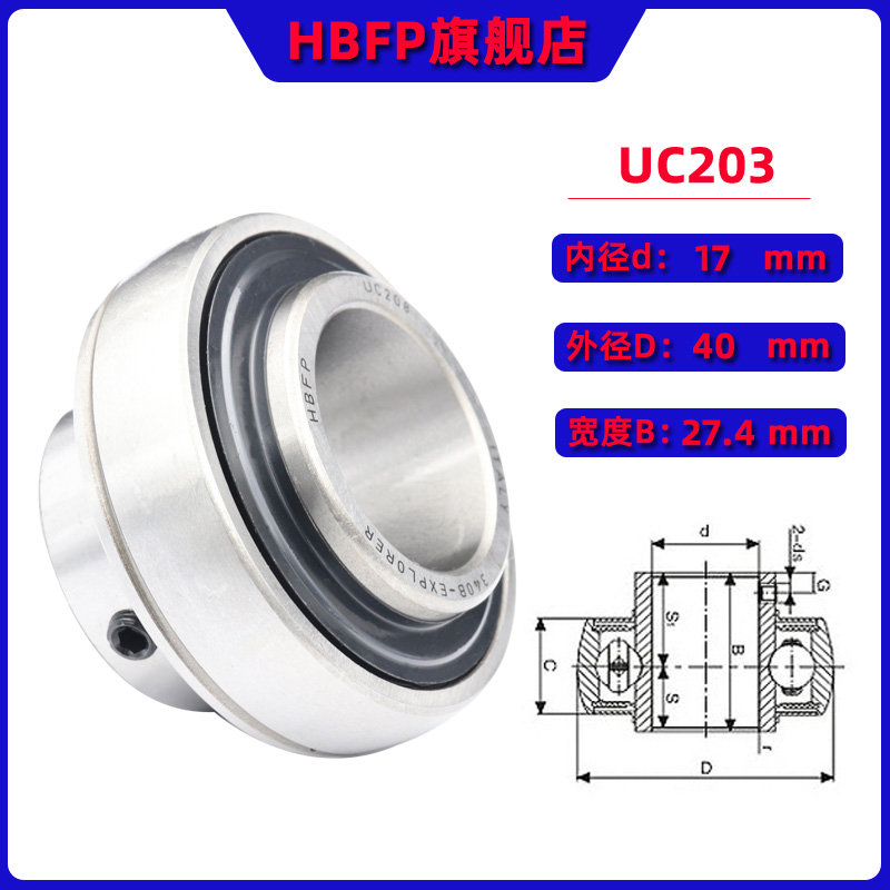 进口UC208外球面UC209轴承UC210 UC207 UC205 UC206带座203Y UC20