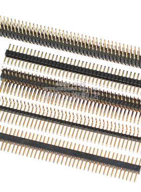 1.27mm间距排针排母单排1*40p双排2x50pin连接器直针弯针贴片