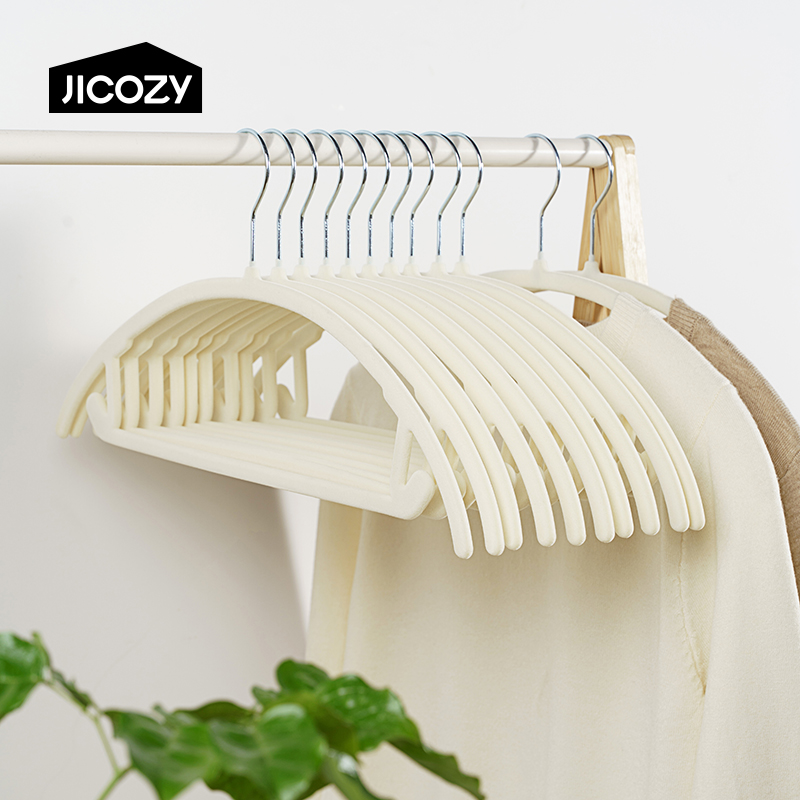 弧形植绒衣架全新ABS材质