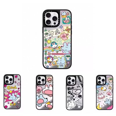 CASETi联名顺顺鼠彩虹贴纸手机壳镜面适用iPhone16/15promaxx苹果14plus新款13pro保护12防摔可爱华强北定制
