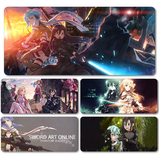 动漫二次元超大鼠标垫刀剑神域护腕电脑桌垫防水防滑办公家用桌垫