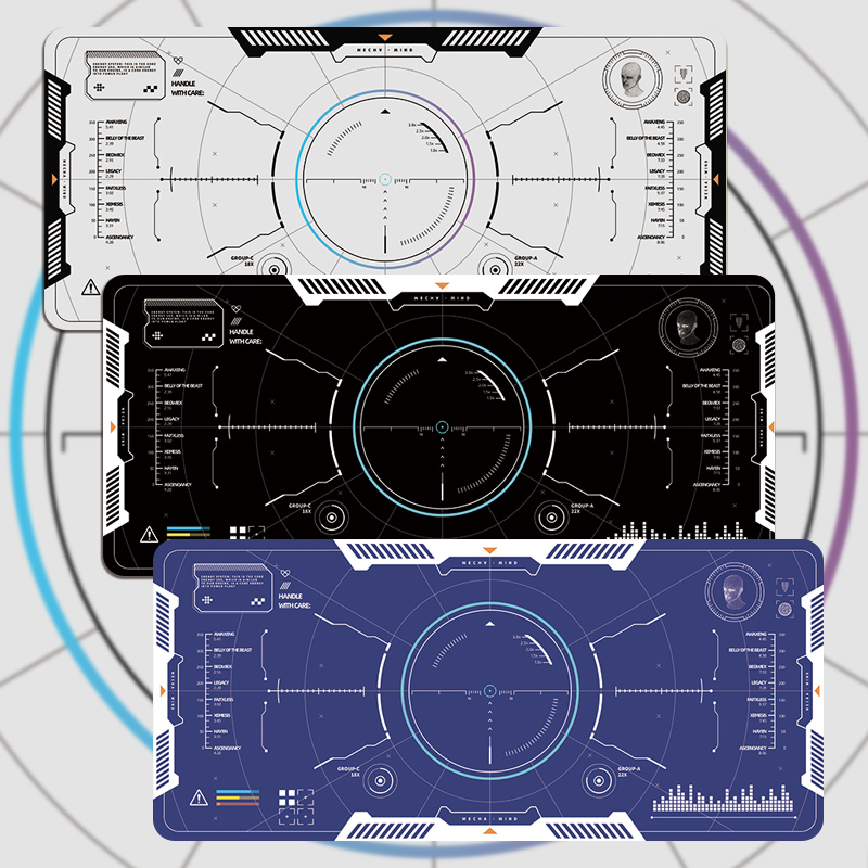 超大号机械鼠标垫男电竞游戏专用科技高级感电脑键盘垫书桌垫定制