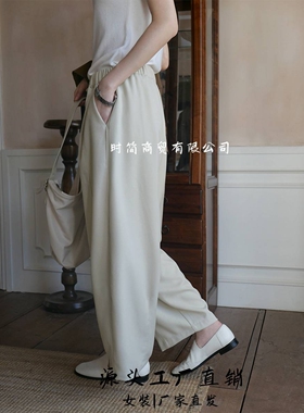 时简9.08开售 满分穿搭 厚实斜纹质感休闲裤橡筋腰头立体气球裤01