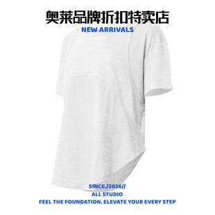 广州六米服饰欧美瑜伽服女宽松运动短袖跑步罩衫显瘦休闲健身房运