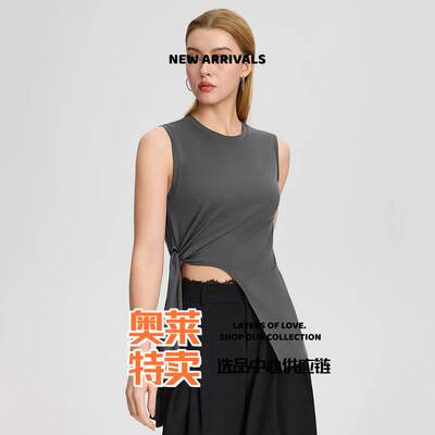 广州市泽创服饰瑜伽服运动罩衫宽松凉感透气无袖上衣绑带户外运动