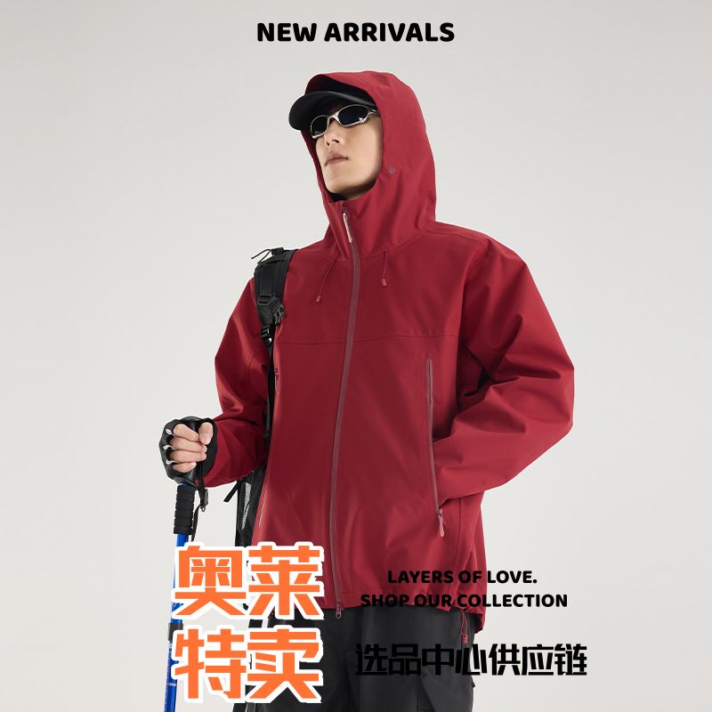 泉州莽犇潮服饰户外硬壳国标冲锋衣男女款轻量单层专业登山服防风