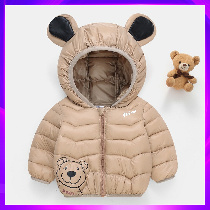 品牌婴儿冬季羽绒服0-1岁男宝宝女童2棉衣袄儿童保暖外套3轻薄