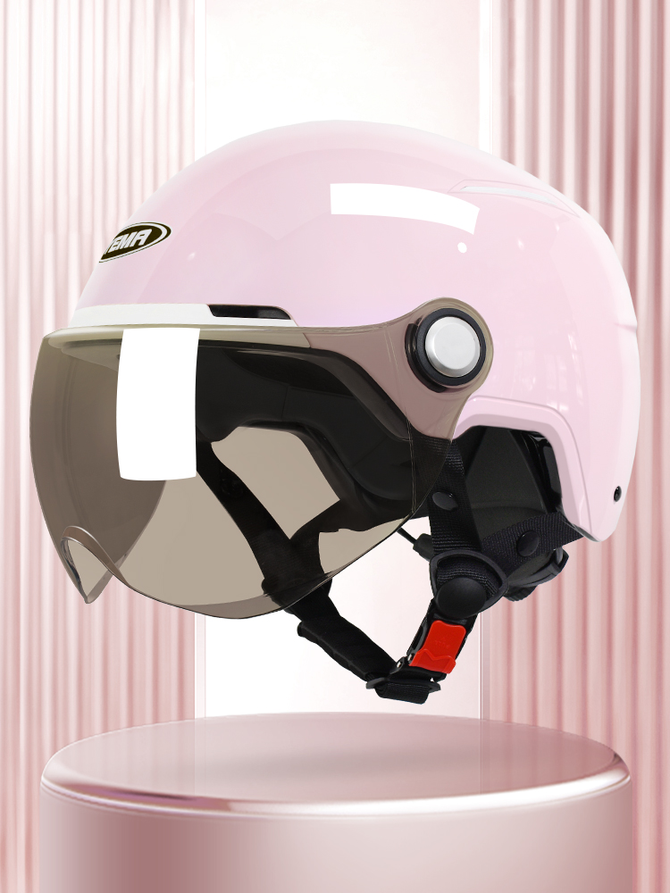 野马电动电瓶车头盔女男士四季通用半盔摩托车夏季新款骑行安全帽