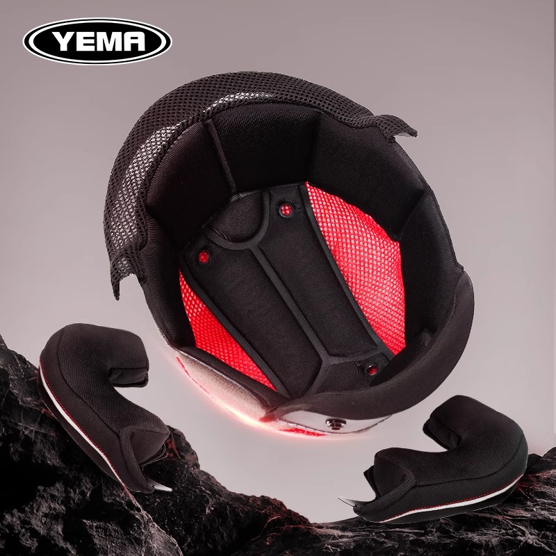 野马头盔637/831/833内衬保暖舒适护耳衬内里胆可拆洗海绵绒布垫