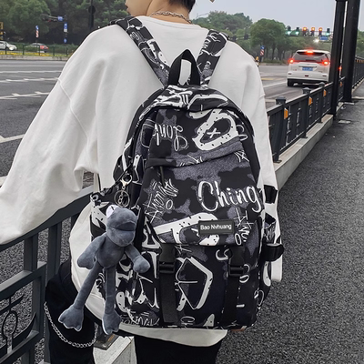 书包男初中生中学生潮牌背包