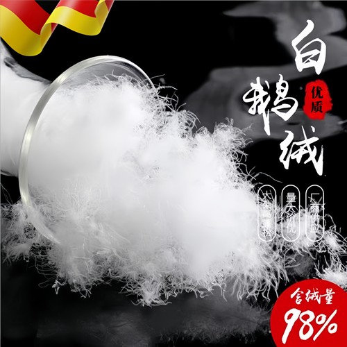 德国散装羽绒90大朵白鸭绒95白鹅绒羽绒被服枕头填充物原料羽绒毛