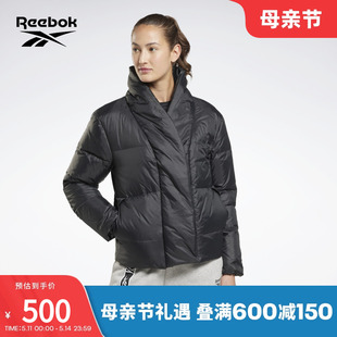 Reebok锐步官方2022女子JACKET经典运动休闲黑色短款羽绒服HH7250