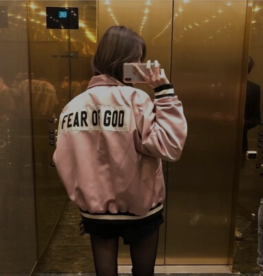 hzw自主非FEAR OF GOD FOG5th粉色勋章夹克