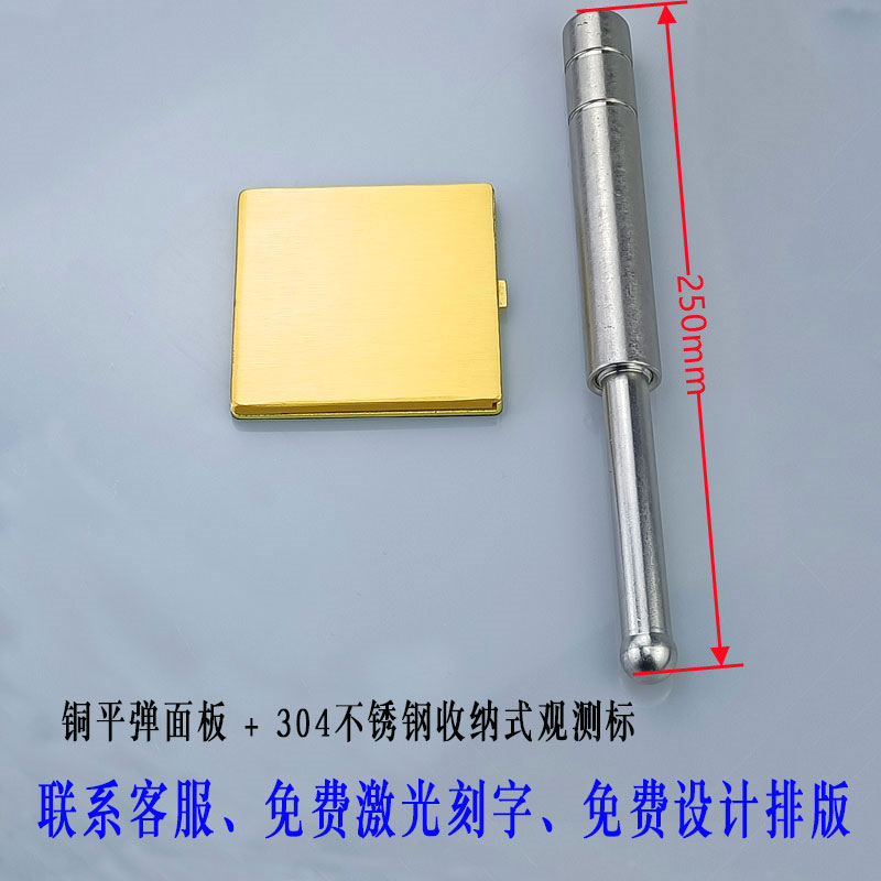 盒不锈钢铜保护监测测量标志点沉降观测点预埋件钉测