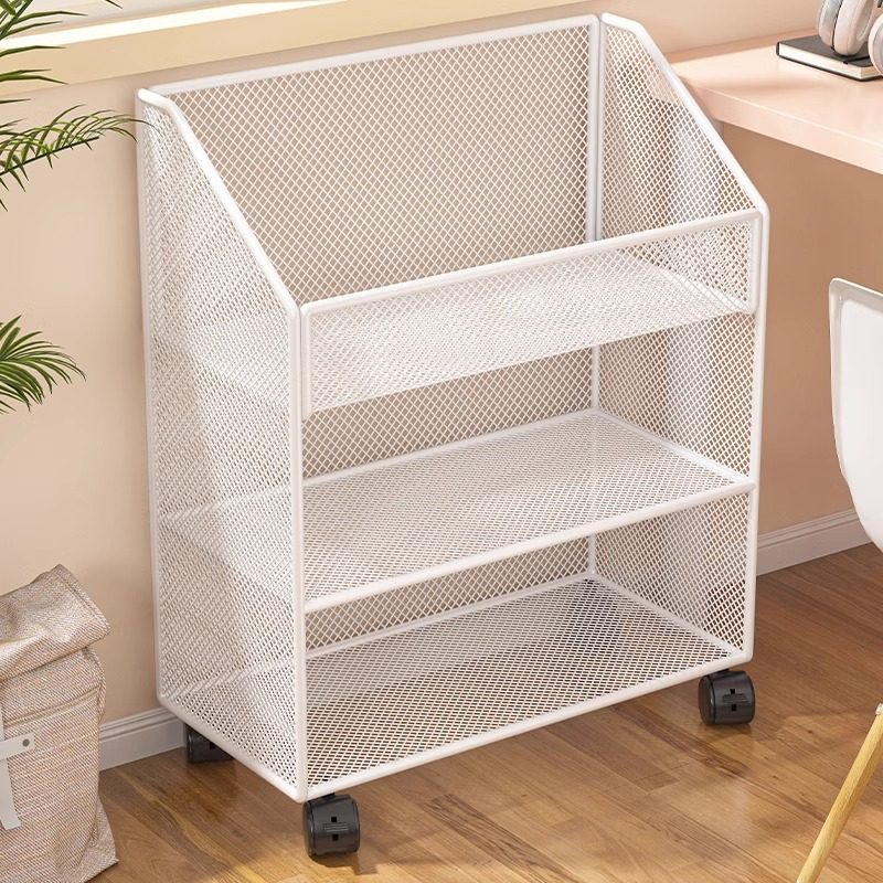 可移动书架儿童桌边书本收纳柜子带轮书包置物架家用简易落地书柜,收纳整理,书桌收纳置物架,淘宝优惠券,粉丝福利购,淘宝优惠卷