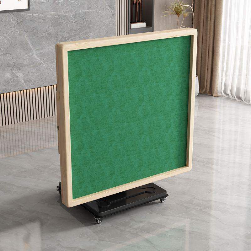 新款实木桌面麻将桌棋牌简易家用正方形手动可折叠可移动麻将桌子