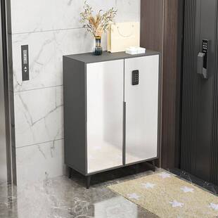 鞋柜家用门口带锁楼道入户室外密码防盗木制玄关省空间走廊储物柜