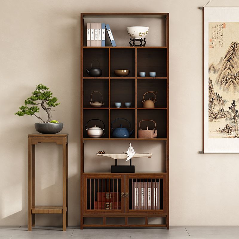 博古架实木新中式茶室茶叶架子摆件置物架酒水展示柜