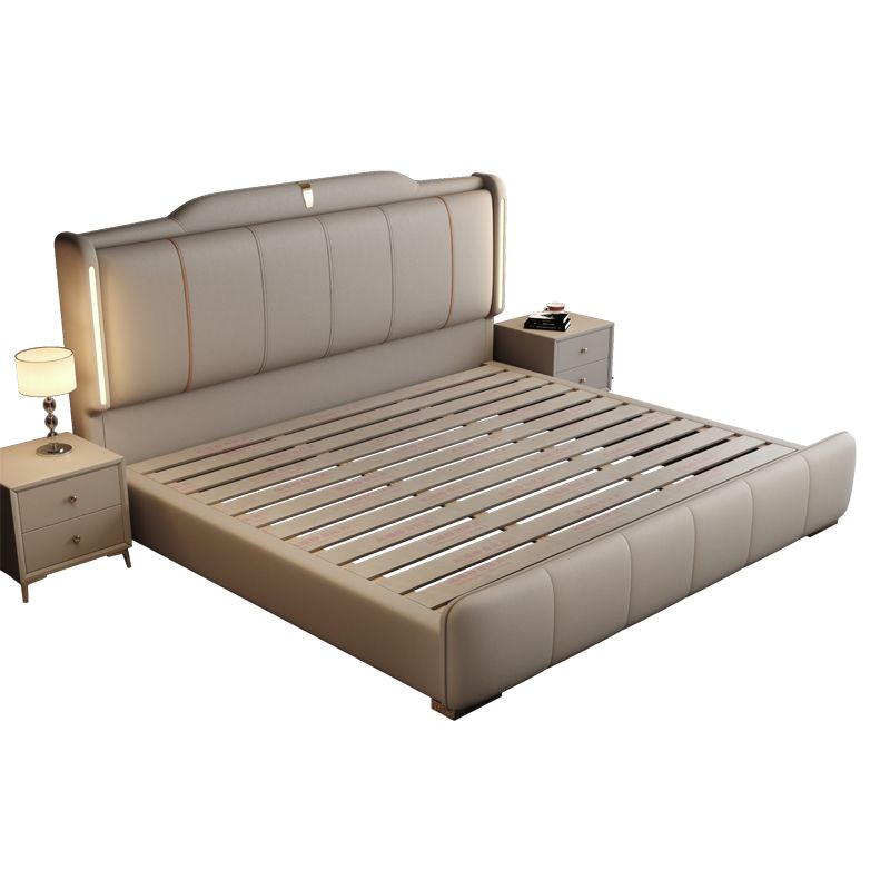 意式轻奢现代简约高端储物卧室成套家具双人主卧家用婚床+床头柜