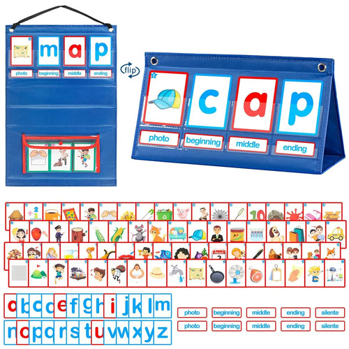 幼儿园自然拼读单词高频词闪卡英语教具CVC Words Phonics Games