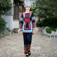 Ethnic minority costumes: Female Yao dance costumes, travel photography performance costumes for Miao villages in Guizhou, Tujia and Dong adult costumes thumbnail 3