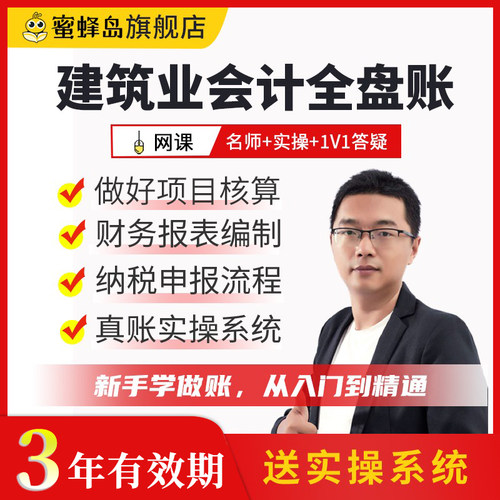 新政策教程 项目核算 真账实操 赠实操系统