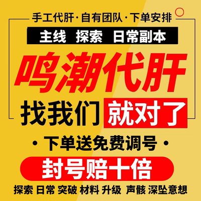 [直播]鸣潮代肝代练探索度找宝箱打材料数据坞等级声骸逆境深塔