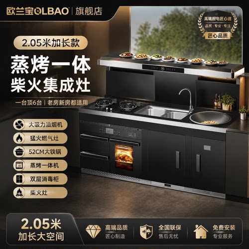 无烟柴火集成灶农村新型家用