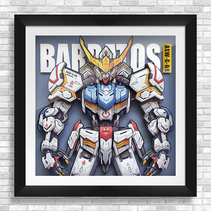 高达巴巴托斯barbatos动漫二次元壁画宿舍网咖挂画客厅立体装饰画