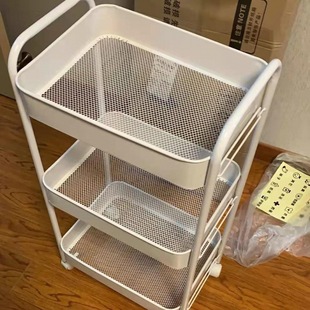 家用收纳储物落地多层小推车多功能家居收纳架子可移动厨房置物架