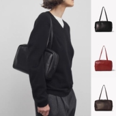 Jennie同款 Astra保龄球包羊皮单肩包极简通勤手提腋下包波士顿包