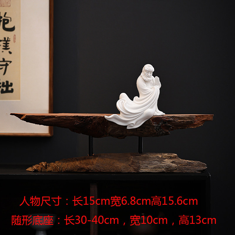 风化木底座陶瓷人物佛像底座创意根雕实木枯木自然禅意摆件装饰品