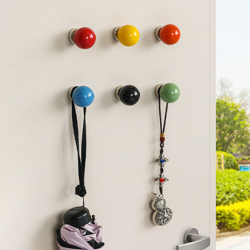 彩色陶瓷球磁吸挂钩挂钩陶瓷