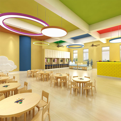 幼儿园设计教育培训机构装修设计效果图学校培训班舞蹈教室图纸