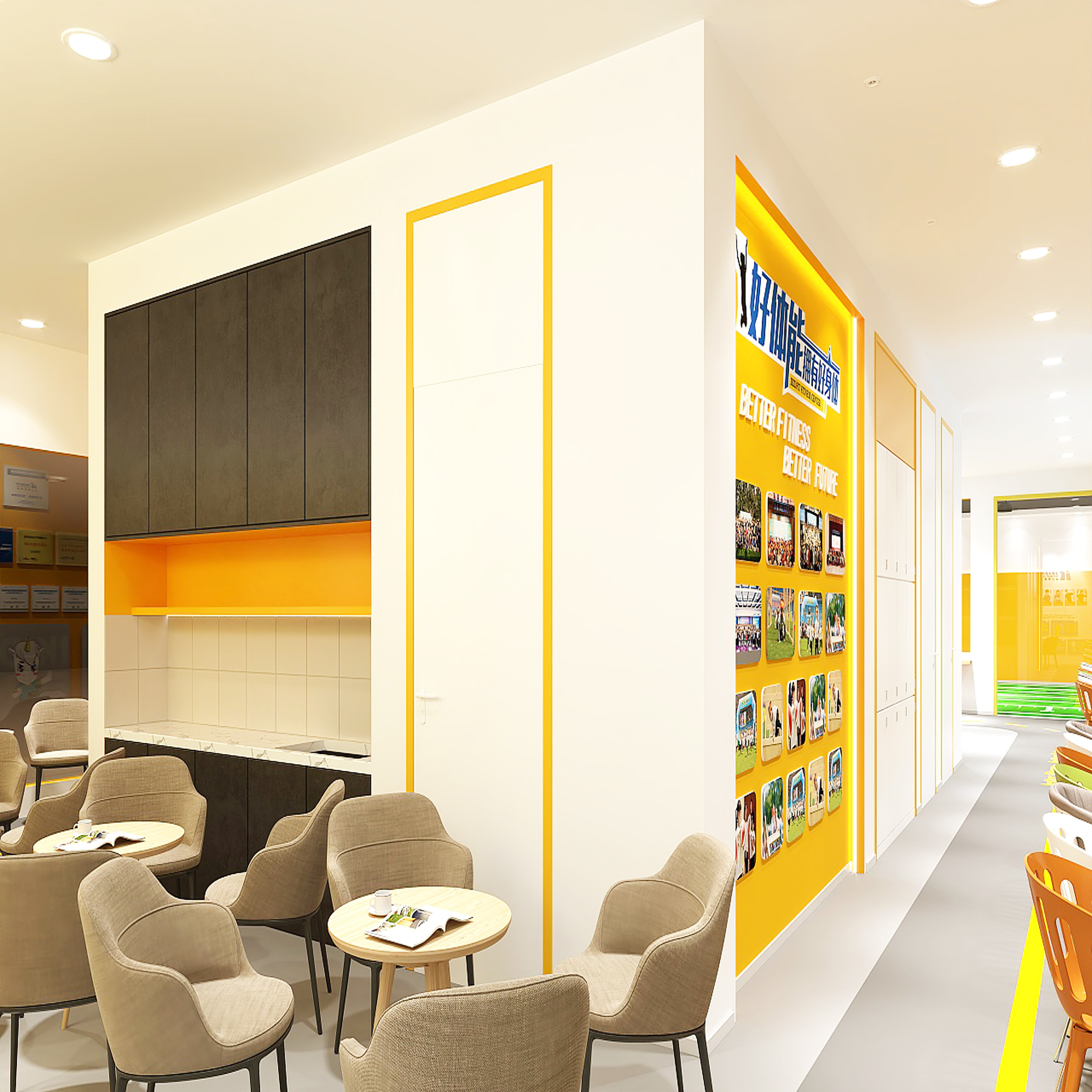 教育培训空间装修设计效果图少儿体适能运动馆儿童乐园装修设计图