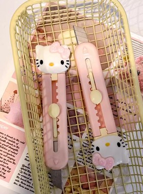 新款可爱卡通猫咪美工刀ins迷你便携式开箱拆快递手帐裁纸刀小号