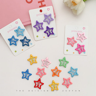 多巴胺星星bb发夹可爱少女心侧边夹浏海夹前额y2k小夹子儿童头饰