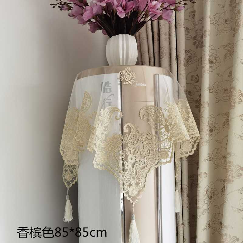 高档欧式白色复古蕾丝茶几桌布桌旗冰箱洗衣机五斗橱防尘布盖巾i.