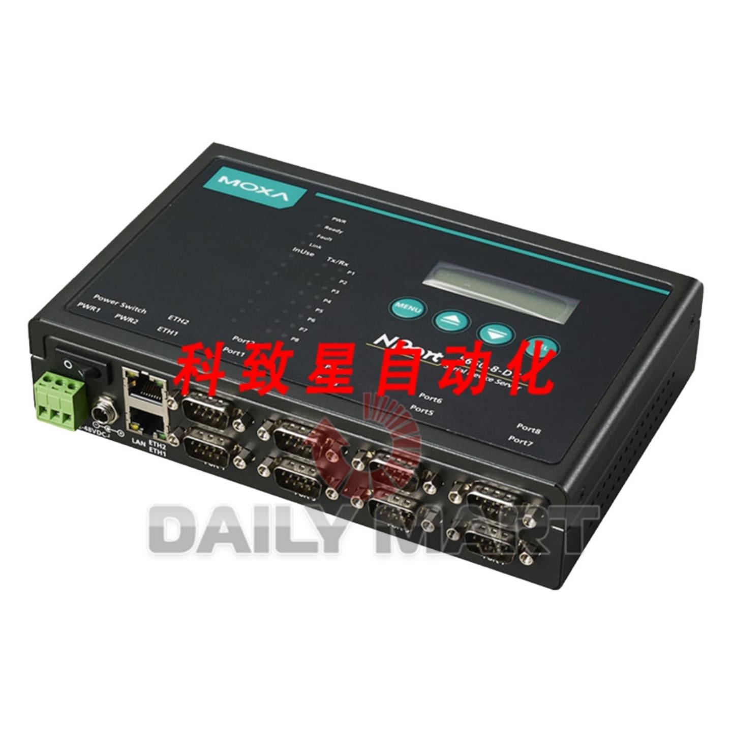 工业配件NPORT 5650-8-DT RS232 422 485 设备控制器