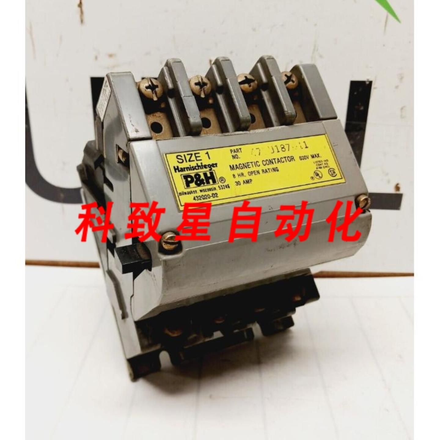 工业配件P&H HARNISCHFEGER 479U187D11 1号接触器30安培 600V 12