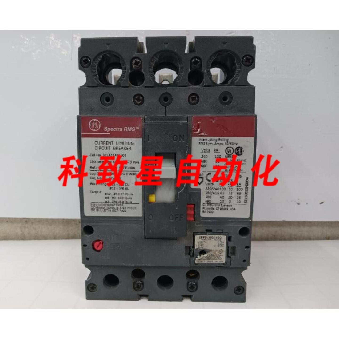 工业配件GE 100安培断路器3极600VACSELA36AT0100带100安培装置