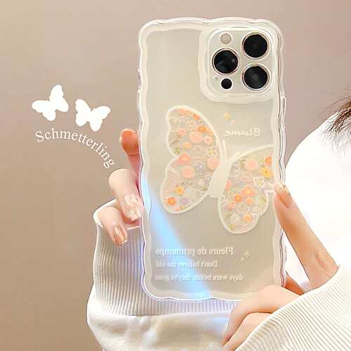 花朵蝴蝶适用iphonepro苹果手机壳波浪创意x保护套max