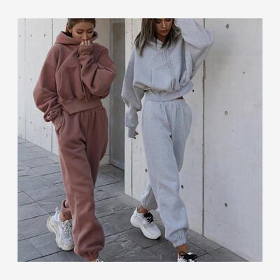 欧美运动服卫衣2套装女