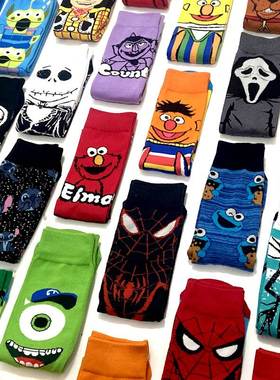 2023 New Anime Marvel Men Socks Long Sock Men‘s Knee-High