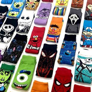 2023 New Anime Marvel Men Socks Long Sock Men‘s Knee-High