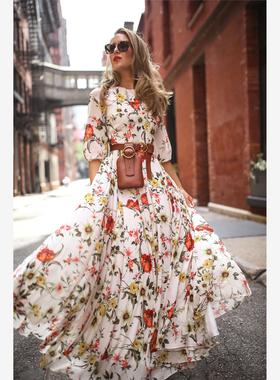 s Boho Floral Maxi Dress Party Evening Summer Beach Sundress