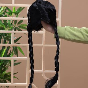 假发男女反串角色演出年会搞笑假辫子复古双辫麻花辫傻妞大辫子跨